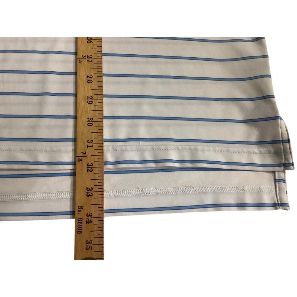 Peter Millar Summer Comfort Polo Shirt Mens Large Blue White Performance Golf - Picture 4 of 6